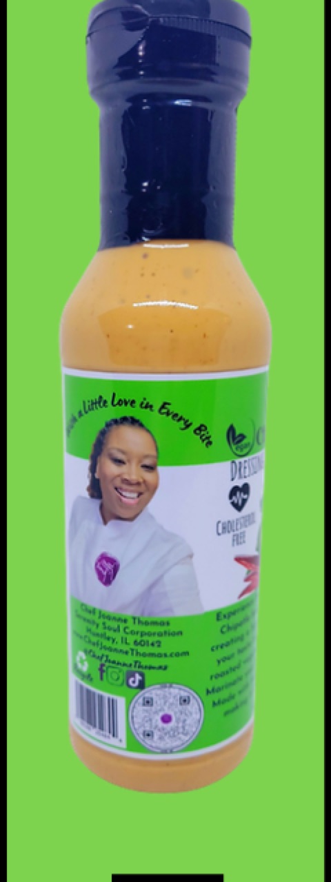 Chef Joanne Thomas dressing